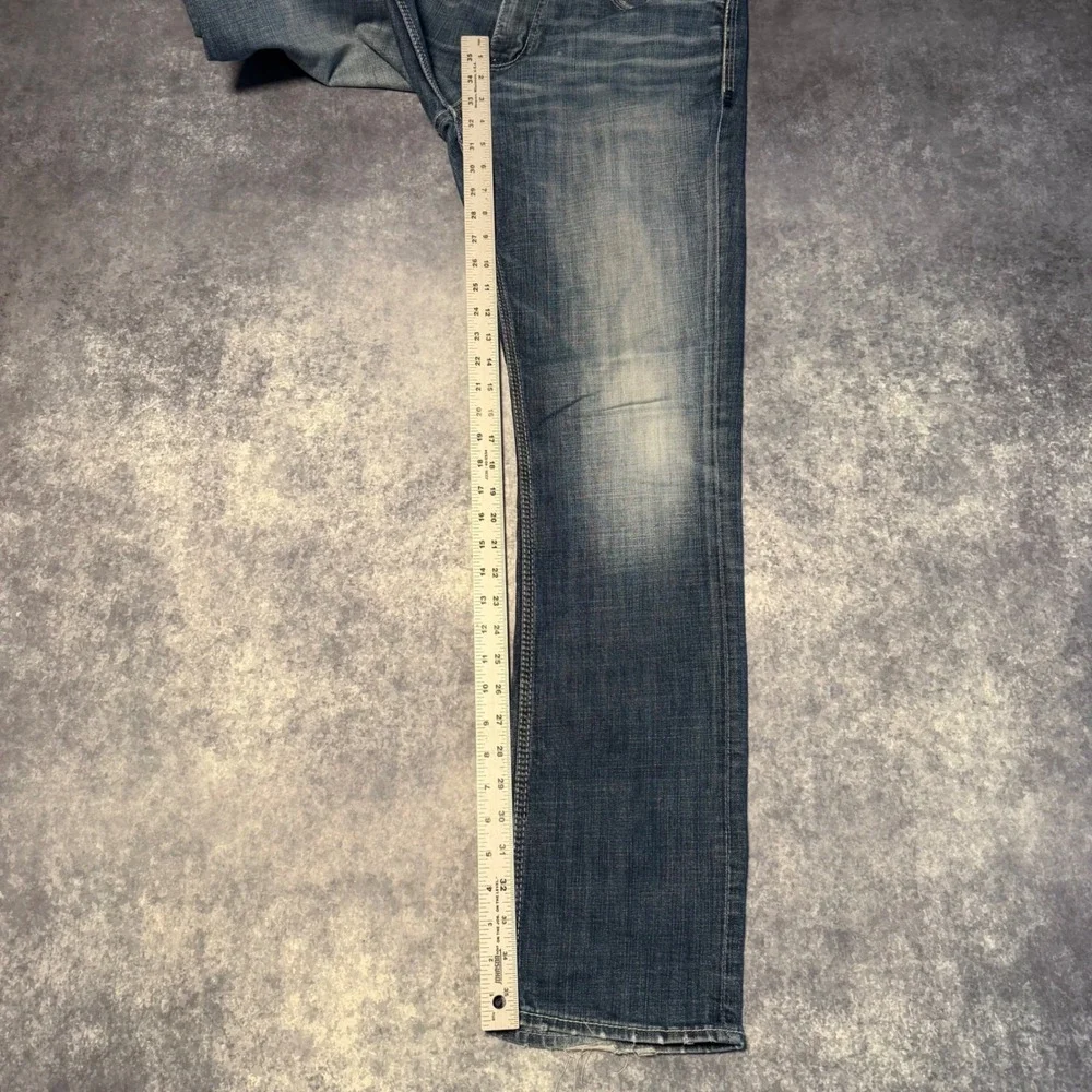 Buckle BKE Jake Straight Leg Jeans Mens 33L Medium Wash Blue Denim Stretch 33